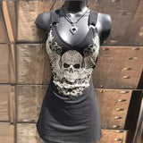 Toloer 2024 Alion Women's Skull Print Sleeveless Vest