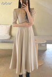 French Style Puff Sleeve Fashion Black Wedding Maxi Dresses for Women Party V-Neck Evening Long Dress Elegant Summer