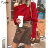 Women Sexy Off Shoulder Batwing Sleeve Pullovers Jumper 3XL 2018 Harajuku Casual Loose Solid Long Sleeve Knitted
