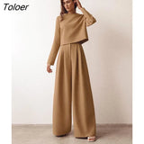 Classic Wide Pants Floor-Length Pleated Loose Women Trousers Spring Wide Leg Pants Vintage Female Palazzo Pants