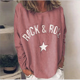 New Autumn And Winter Women's T-Shirt 2023 Is A Hot Seller Of Printed Diamond-Encrusted Round Collar Long-Sleeved Sweaters-Outfit