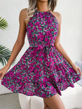 Grecian Tie Waist Tiered