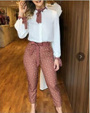 crop top & high waisted pants & hooded jacket casual female set 3 piece clothing set sleeve style collar