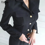 Arrival comfortable thick warm work style jumpsuit temperamental high quality elegant vintage Single-breasted slim