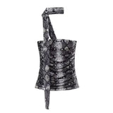 Summer New Breast-Wear Women's Fashion Animal Print Leopard Pattern Net Skirt