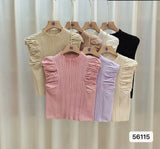 Design Wood-In-Eared T-Shirt For Women's Summer New French Retro Inss Headset Thin Short-Sleeved