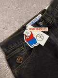 Y2K Big Boy Jeans Original Hip-Hop Embroidered Loose Jeans Street High-Outfit