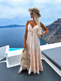 New Sling Multicolor Dress INS Casual Fashion Dark V-Neck Dress In Summer-Outfit