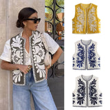 Explosion Women's ZA Fashionless Sleeveless Embroidered Vest Women's