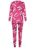 Letter Print Casual Shirt and Pants 2pc