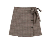 Fashion Summer Women Skirt black tartan Sexy High Waist A-line Casual Mini Skirts pleated skirt skirts womens plaid