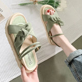 Women Wearing Sandals In The Summer Wear The New Year's New Casual Dress Thick-Bottomed Fairy Wind Students Flat Bottom Women's