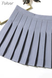 High Waist Short/Extended/Mid-length Skirts Vintage Solid Harajuku A-LINE Womens Korean Causal A-line Zipper Chic