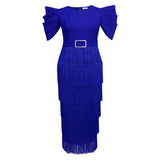 Autumn Temperament High-Waisted Dress Casual Commuting Party Banquet High-Waist Dress