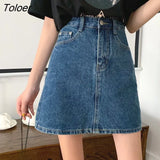 Solid Skirts Women Streetwear Zipper Mini A-line Empire Retro Hong Kong Style Slim Summer New All-match Leisure Chic