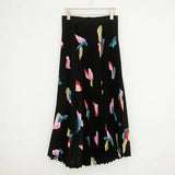 A Line pint chiffon Women Skirts Pleated new Autumn Plus Size long Skirt Female Vintage Suede Skirts Jupe Femme Faldas