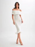 Women's Fashion Word-To-Shoulder Sexless Sleeveless Plain Knitted
