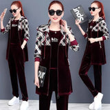 sports casual suit women long sleeve spring and autumn thin fashion 2021 new three-piece suit temperament