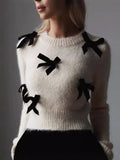 Long-Sleeved Autumn And Winter Sweater Female Burst 2025 Solid Color Long Plush Jacket Knitting