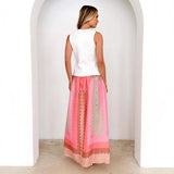 New Seaside Holiday Dress Print Strap Big Skirt National Style