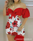 new women's printed casual skirt