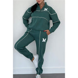 2025 New Trousers Letter Long-Sleeved Casual Sports Set Two