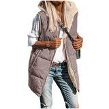 New Solid-Color Hooded Cotton Vest Wears Both Sides Of The Warm Cardigan Wind