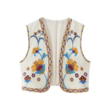 Women's Summer New External Fashion Retro Embroidery Vest