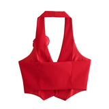 New Bicolor Flower Decorated With Collar Blouse-Outfit