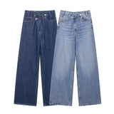 High-Waisted Broad-Legged Jeans Women Retro Thin-Skinny Tug-And-Wearing Tide