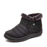 Snow Boots Women Winter Warm Plush Shoes Ladies Ankle Boots Non-slip Zip Flats For Female Botas De Mujer