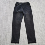 Printed Casual Trousers CH Vintage Li Weiss Bottom Version High Waist And Skinny Jeans-Outfit