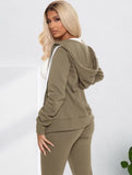 Casual Zipper Hoodes And Pant Jogger