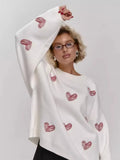 Embroidered Sweater Women's Round Collar Casual Easing 2025 Knitted Shirt Autumn And