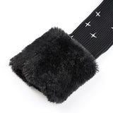 Elegant Autumn Sweater Cardigan Women Long Sleeve Star Embroidery Fur Collar Knitted Cropped Hoodies Harajuku 2021