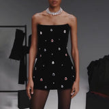 Design-Sensitive Dress Women 2025 Spring New Fashion Set High-End Feel Design Short Breast-Wearing Skirt