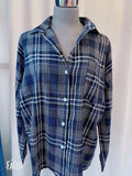 Shirt Oversize female Tops Women Long sleeve Linen Cotton Girls Blouse Autumn Plus Size Women Blouses Plaid femme
