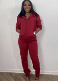 Blank Hoody 2 Piece Pants Set