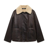 Women's 2025 Autumn And Winter New Street Fashion Fur Integrated Double-Sided