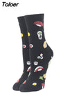 Women Happy Funny Socks With Lattice Print Avocado Pizza Food Skateboard Harajuku Korean Simple Socks New Fashion