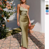 Sales Of 2026 Spring And Summer New One-Shoulder Sexy Dress To Collect Waist Long