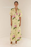 Women's Dress, V-Neck Fashion Print Waist
