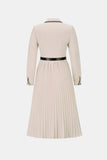 Belted Button Down Pleated