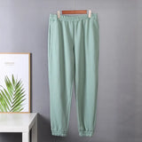 Cotton Sets Women 2021 New Autumn Winter Warm Casual Two Pieces Fleece Tops and Pants Loose Solid Sweatpants