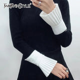 Beading Cuff For Women Ruffles Pleated White Hidden Breasted Cuffs Spring Female Vintage