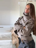 Autumn And Winter Women's Fashion Commuting Collar Collar Buckle Short Coat