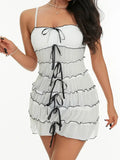 2023 Sexy Women Sleeveless Casual Sling Dress Spaghetti Strap See Through Tie-up Long Dresses Sexy Y2K Party Vestidos-Outfit