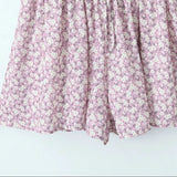Sexy Flower Print Bow Bra Pad Corset Style Sling Bodysuits Women Ruched Ruffles Hem Skirt-shorts Jumpsuit Romper Overalls-Outfit
