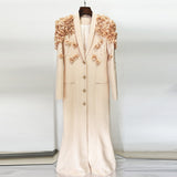 New Star Fashion Heavy Industry Nail Bead Three-Dimensional Flowers Green Fruit Collar Dress Dress Dress