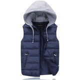 Vest Top Women Autumn Winter Hooded Vest Outerwear Thick Warm Sleeveless jacket Plus size 4XL waistcoat Men Women